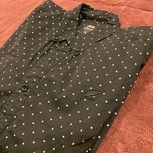 Publish men polka dots button shirts size L